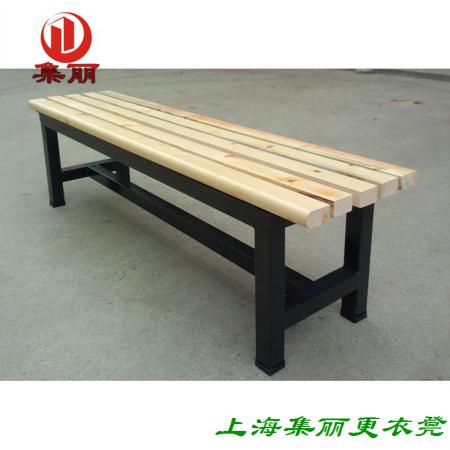 上海实木钢架更衣凳